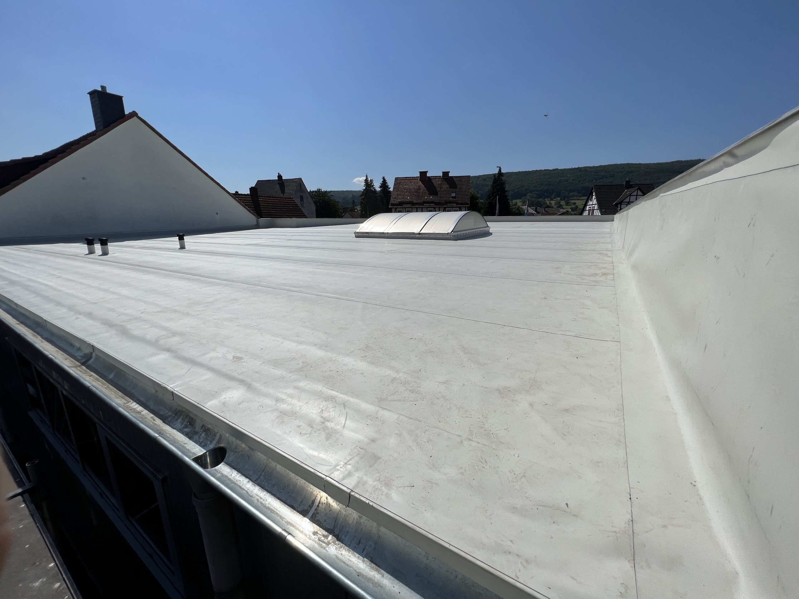 Abdichtung Flachdach mit PVC-Folie